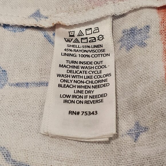 Cynthia Rowley Maxi Sun Dress Women Size XL Fruit Print Linen - Picture 11 of 13